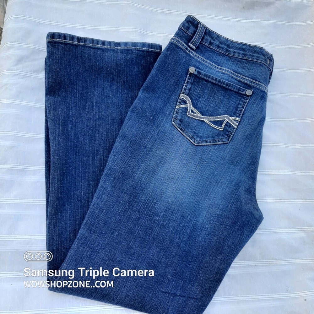 9 West Vintage America Jeans Women's Size 16 Vintage Boho Boot Cut Denim Indigo